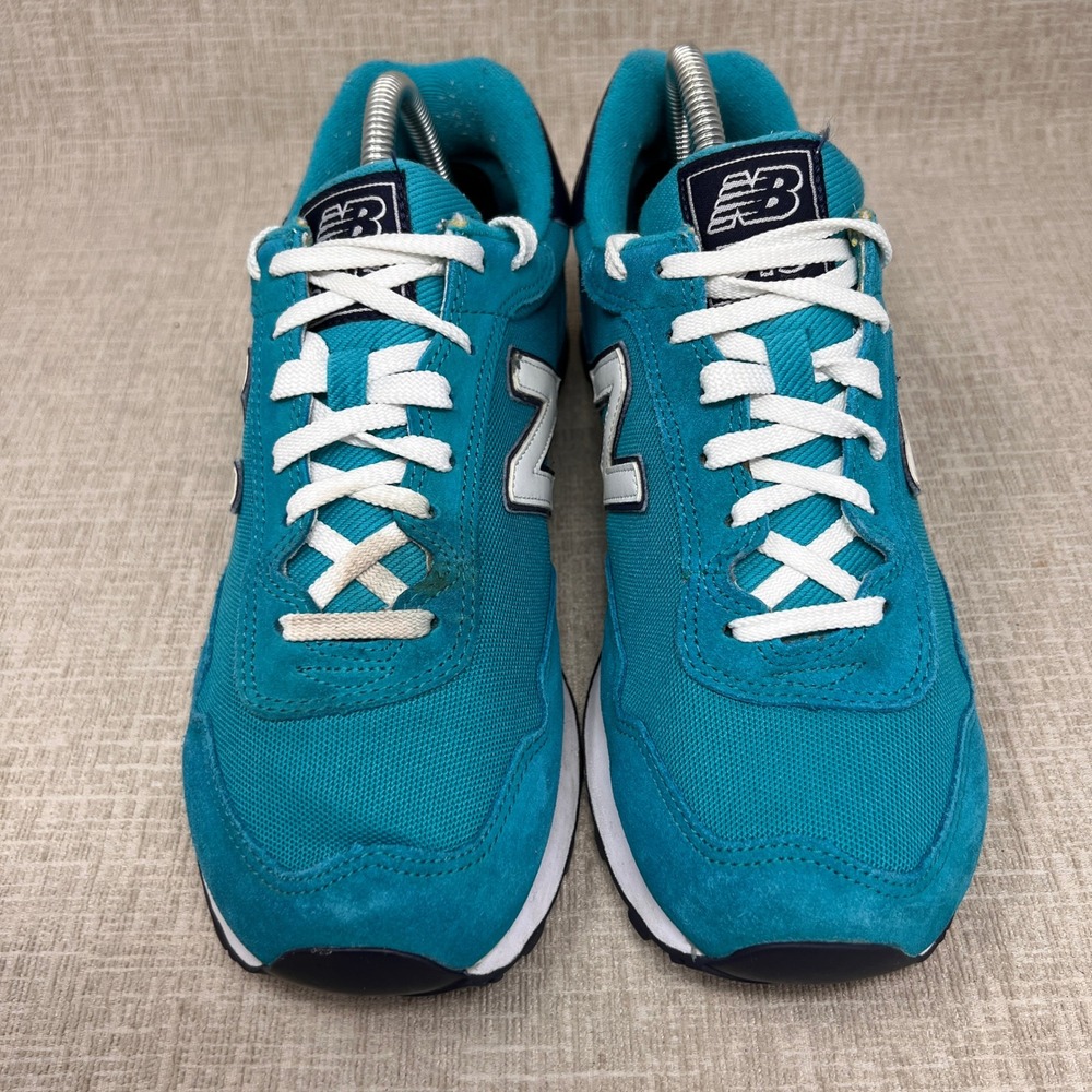 New Balance 515 Womens 9 B Teal Navy Blue Suede Mesh Retro Casual Sneakers - Picture 3 of 11